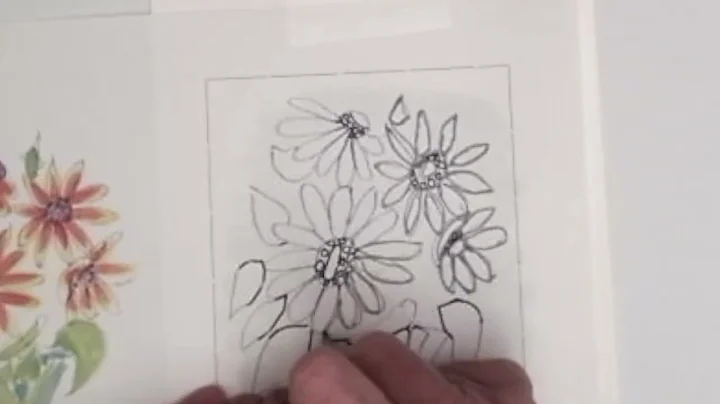 How to transfer a sketch to watercolor paper. by K...
