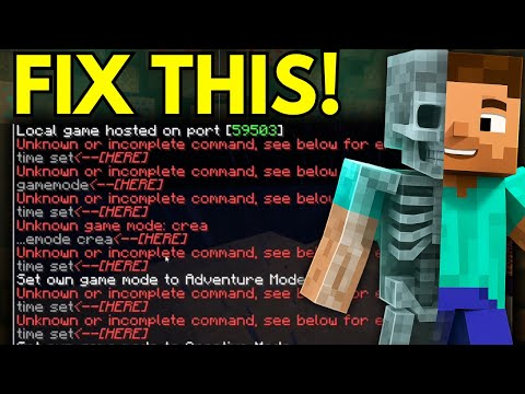 Fix Unknown or Incomplete Command See Below For Error on Minecraft