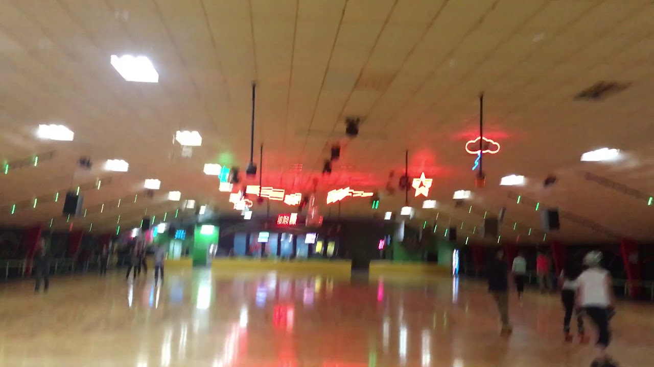 Super Awesome Neon Lights and a Mirrored Roller Skate at Playland Skate ...
