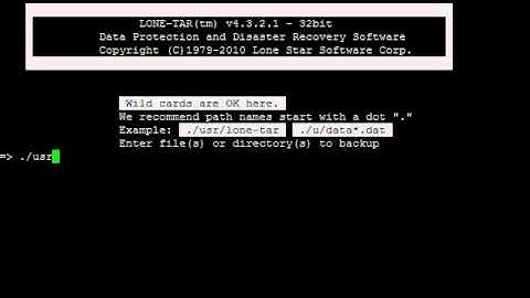 GOSH FTP Backup w/ LONE-TAR