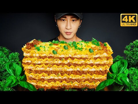 ASMR LASAGNA MUKBANG 먹방 | COOKING & EATING SOUNDS | Zach Choi ASMR