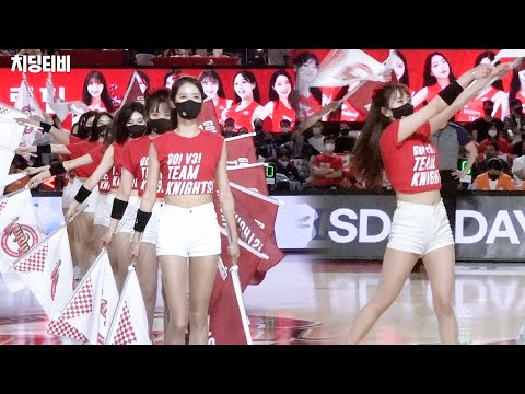 220510 SK나이츠 치어리더 '드림팀' 깃발 응원 공연