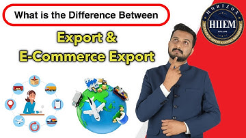 What is the Difference between E Commerce Export and Export import Business By Sagar Agravat