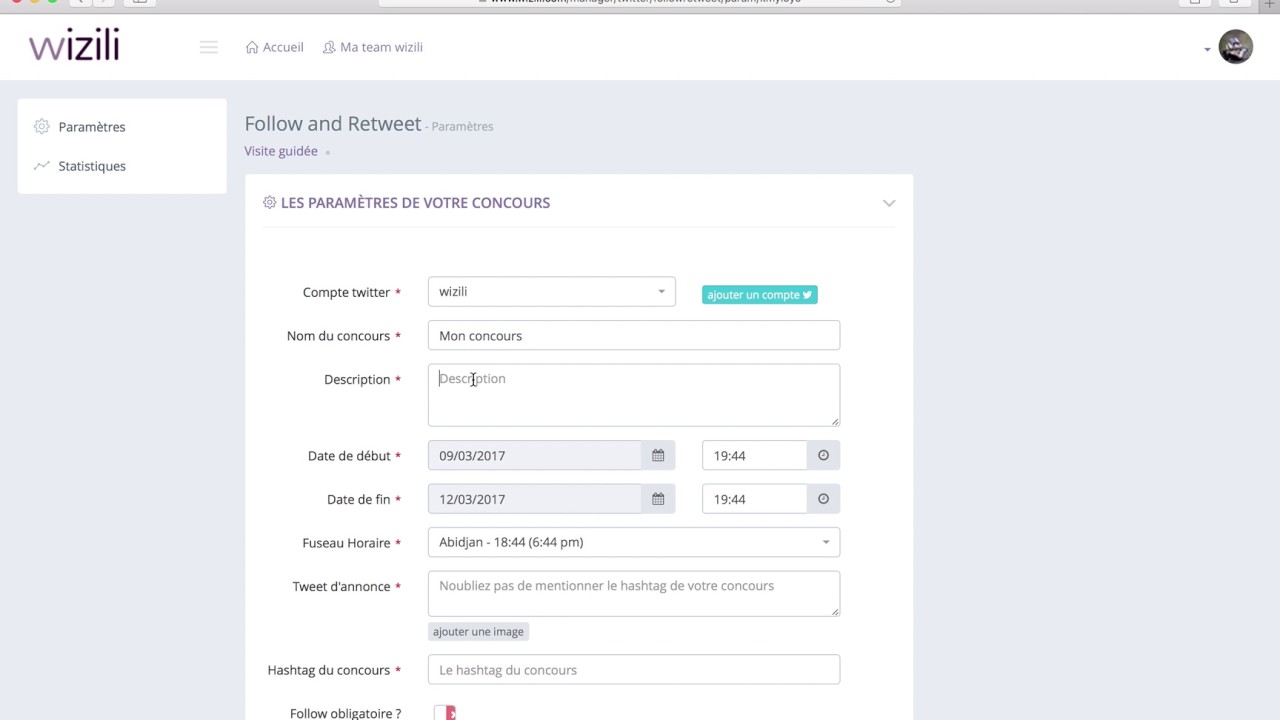 Comment créer un jeu concours Twitter "Follow and Retweet"