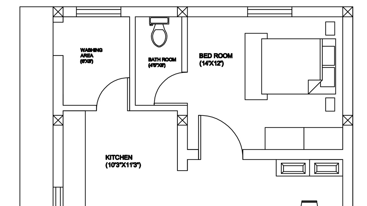  900  square  feet  latest 1bhk house  plan  design YouTube