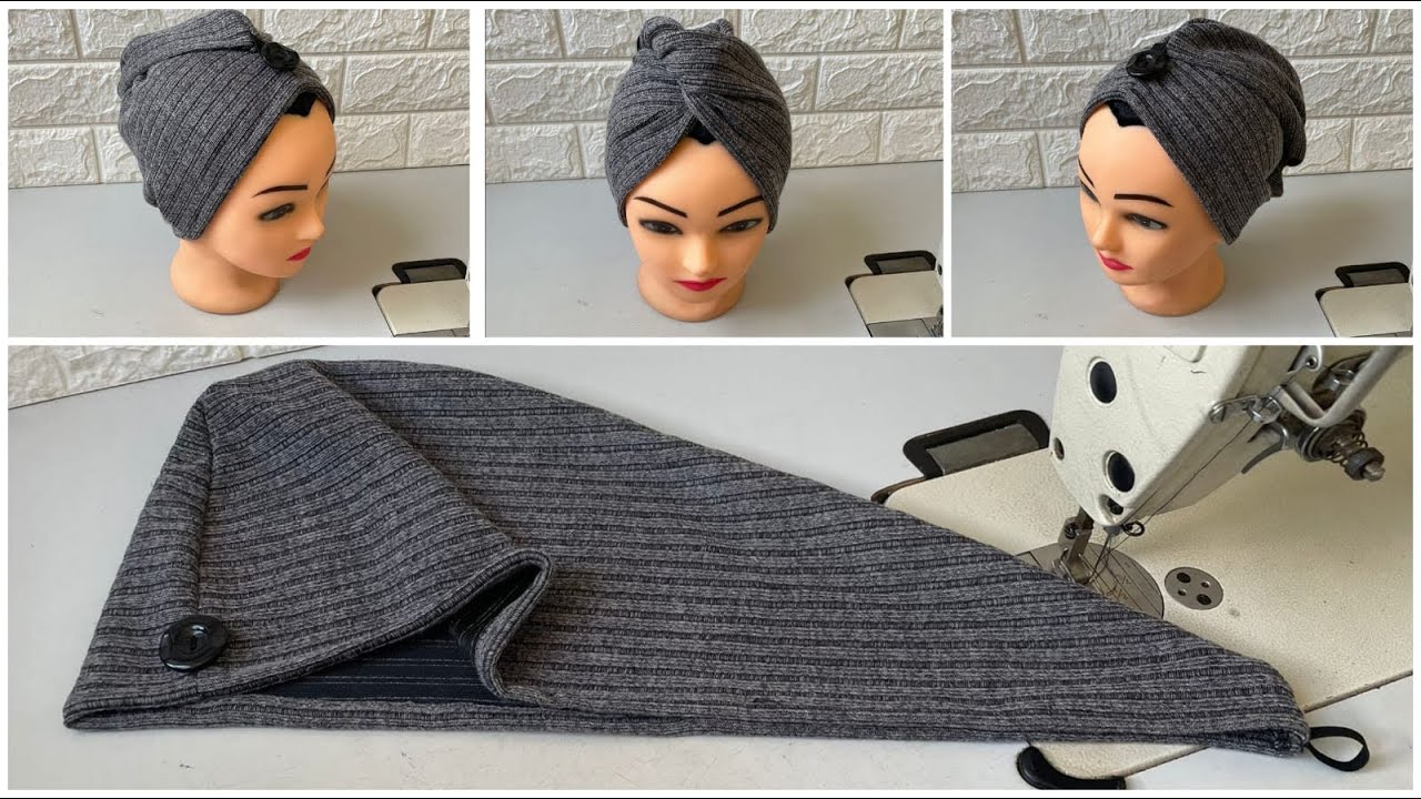 خياطة بوني حمام (منشفة للشعر) بطريقة جد سهلة / مشروع مربح جدا 💸 diy craft / How to make hair towel