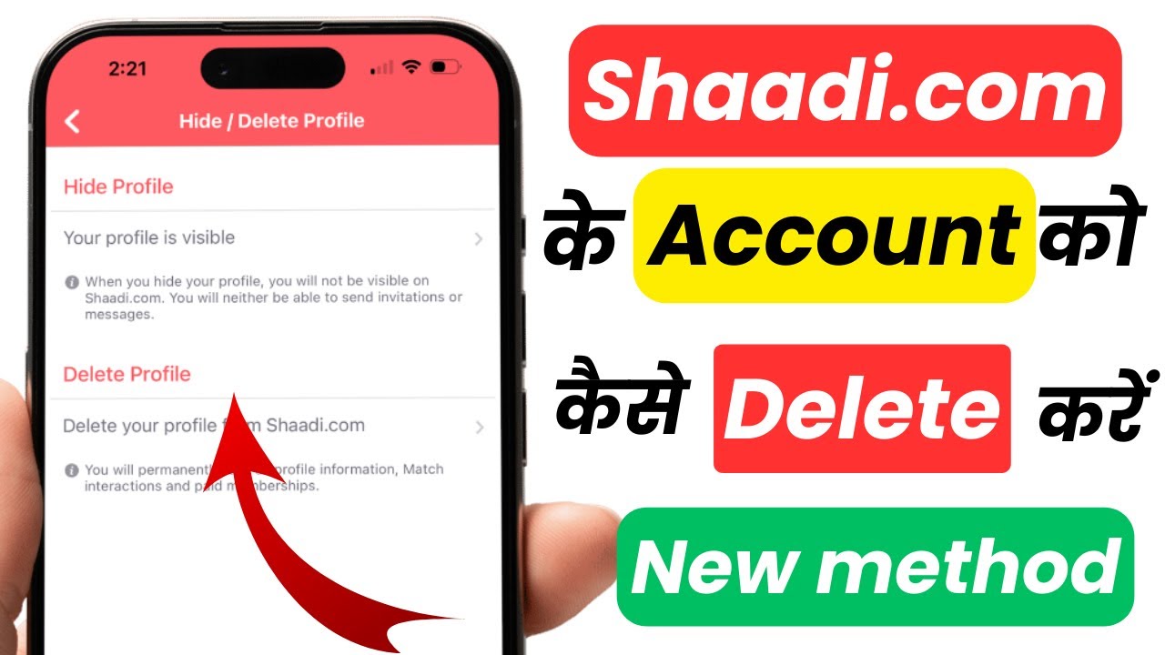How to delete shaadi.com account Permanently