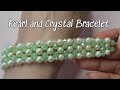 Pearl and Crystal beaded Bracelet 💯 Easy DIY Jewellery making Tutorial دستبند با مرواريد و کریستال