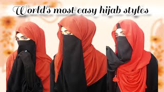 World's Most Easy Hijab Styles | Simple Hijab Tutorial