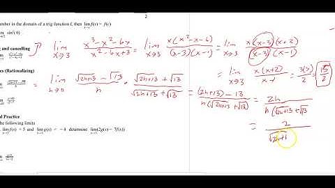 Calculus 1 Limits 2.3 part 2