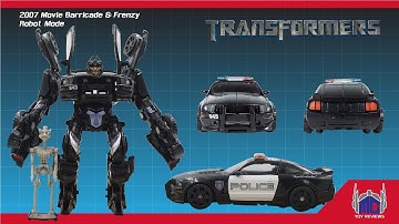 Transformers Movie 2007 Barricade vs Studio Series SS28 Barricade Size Comparison C07