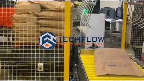 Automatic 20kg Kraft Paper Bag Collaborative Robot Palletizer | Techflow pack Cobot Palletizer