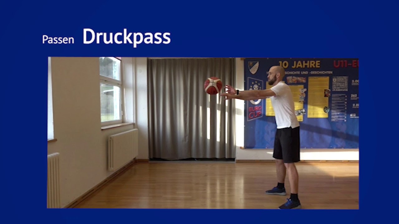 Basketball Grundlagentraining - Passen Druckpass | ScanPlus Baskets