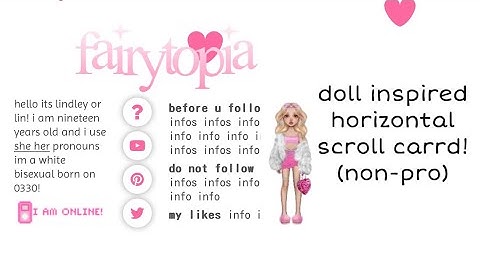 tutorial on this doll inspired horizontal scroll non-pro carrd! - © 2006blog