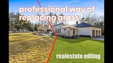 real estate grass replacement tutorial || grass replacement photoshop