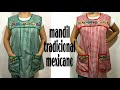 Como hacer un delantal o mandil tradicional mexicano/paso a paso/FÁCIL!!!/Lazy Modas