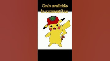 Pikachu 🙈| python turtle graphics design | #shorts #python #turtle #hindishorts #coding #cartoon