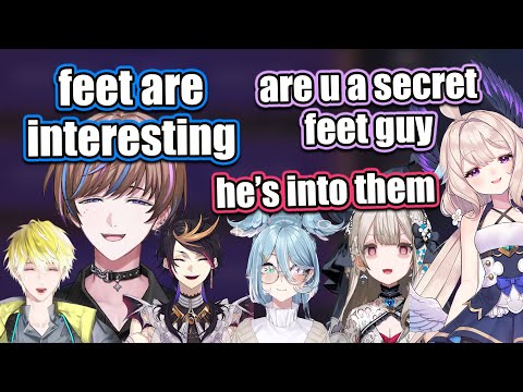 Seible thinks feet are weird but his senpais aren't buying it 【NIJISANJI EN CLIP】