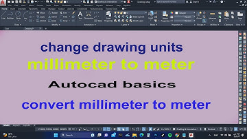 How to change unit Meter to Millimeter in existing AutoCAD-#autocad #millimetertometers#hm3d
