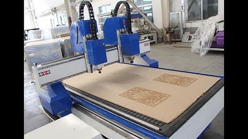 Double Heads 1325 CNC Wood Furniture Carving Machine with Vacuum Table