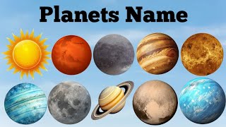 Planets Name | Solar System | Our Solar System | Planetary System | Planets Name in English