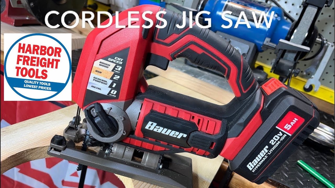 BAUER 20V Cordless Jig Saw - Review - YouTube