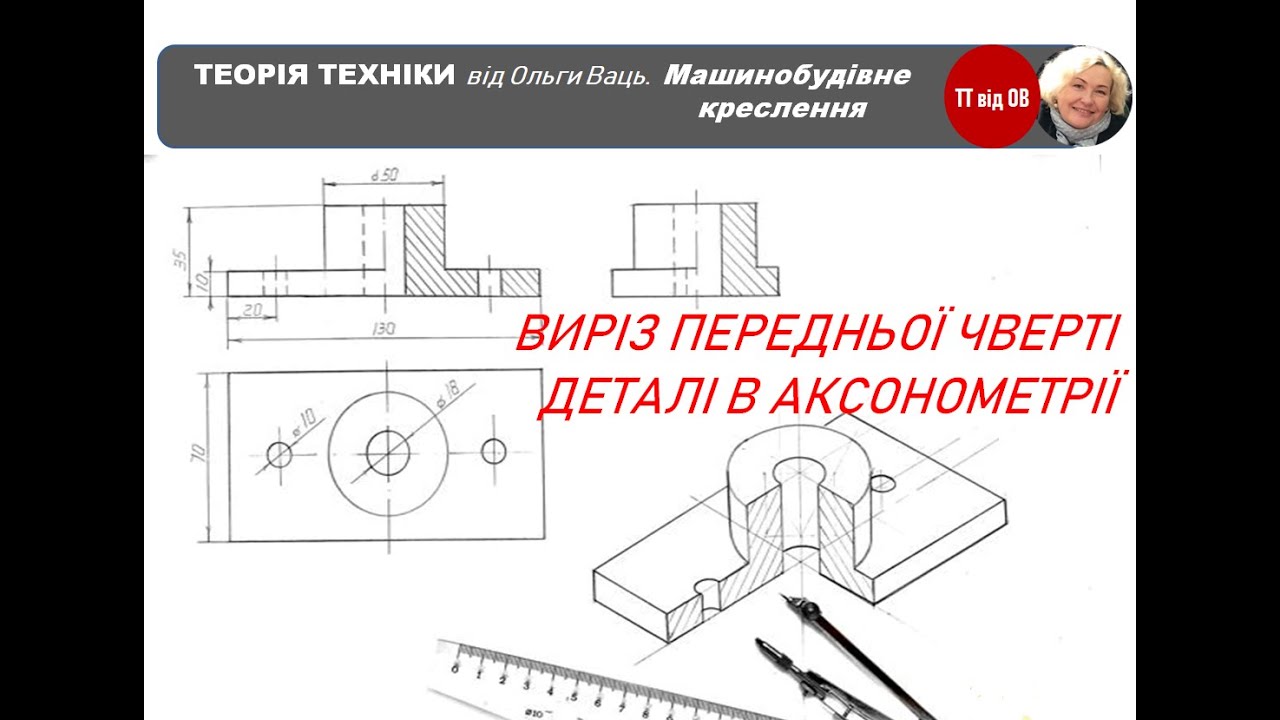Виріз передньої чверті в аксонометрії