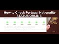 How to check portuguese nationality status online