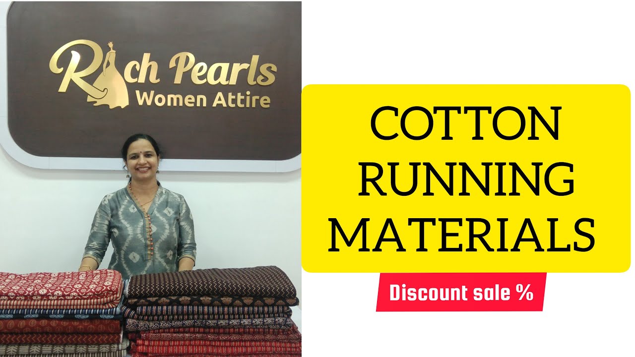 COTTON RUNNING MATERIALS DISCOUNT SALE YouTube