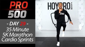 35 Minute Indoor 5K Marathon Cardio Home Workout for Runners