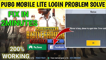 PUBG MOBILE LITE LOGIN Problem Solution || Pubg lite login problem network error code restrict area