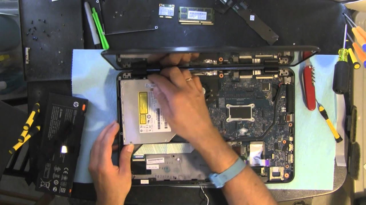 HP ENVY 14 take apart, disassemble, how to open video 