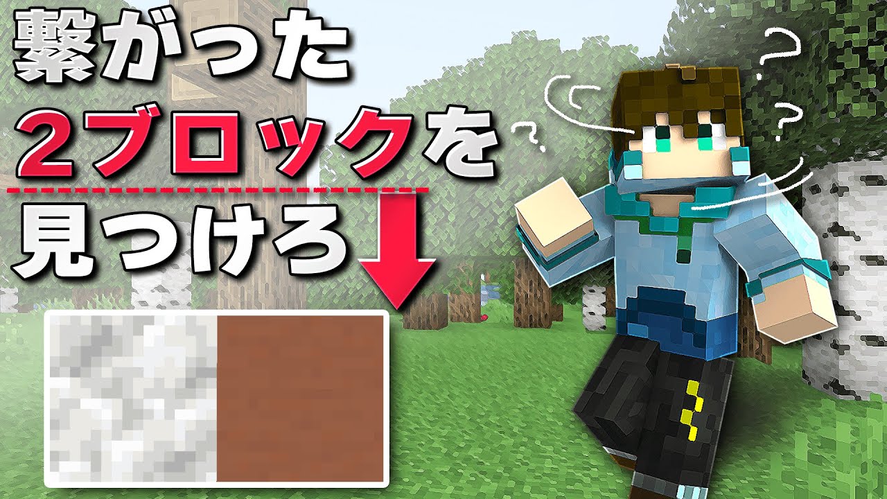 レアな生成で繋がった2ブロックを見つけろ！！【つながった2ブロックを見つけろ】