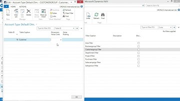 Dynamics NAV -  M08-06 Account Type Default Dimensions