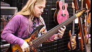 Steve Bailey jams at the NAMM show in 1996,