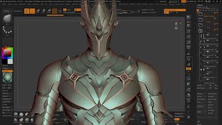 Solo Leveling: Igris character sculpting in zbrush PART-9 Torso and armor cleanup