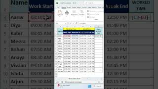 Working Hour Calculation 💥#excel