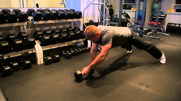 Plank Variations - DB Pull Across (Level 2) Core Stability, Isometric Exercises, Resistance Training