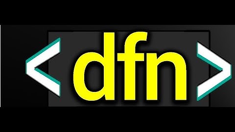 Dfn tag (Definition) html-5 tutorial asad shaikh coding