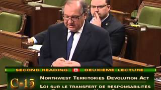 #9 Bill C-15 (Passed) Northwest Territories Devolution Act