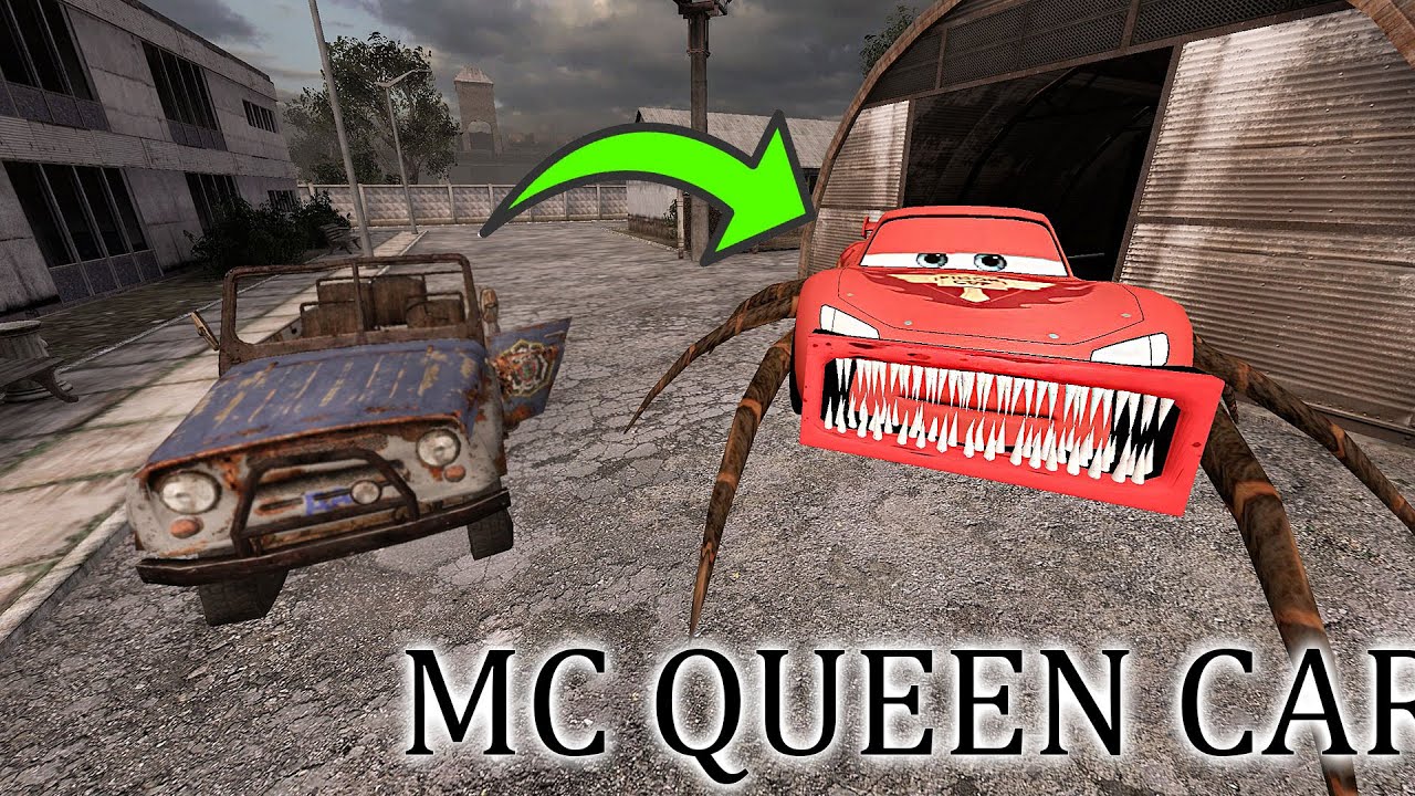 CAR (original) turn into MC QUEEN CAR EATER MONSTER ! #garrysmod #mcqueen
