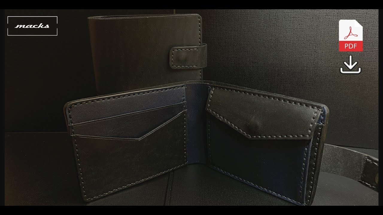 Handcrafting BEST leather bifold wallet. FREE PDF Pattern YouTube