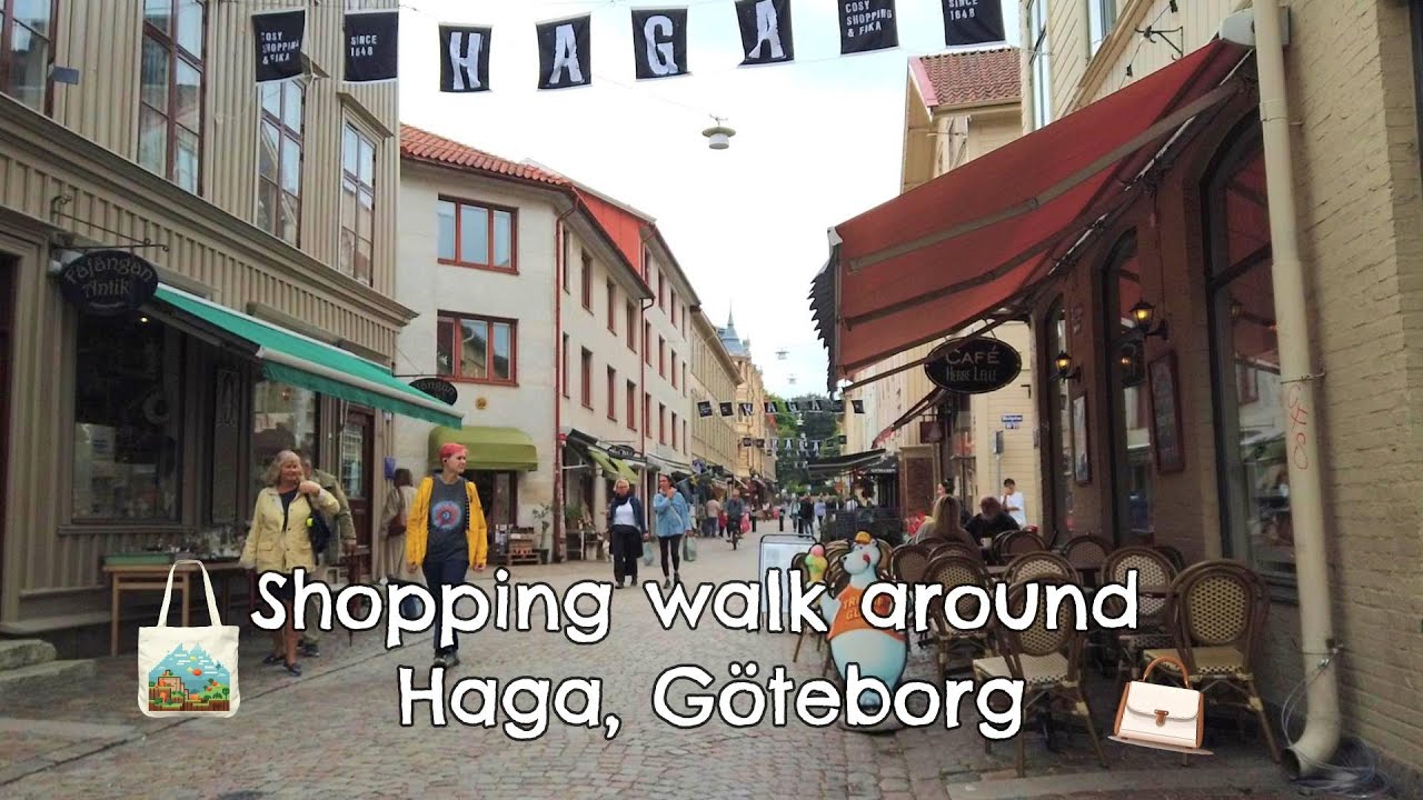 Shopping walk around Haga, Gothenburg