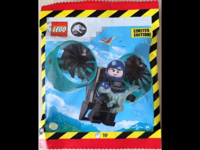 Jurassic World - Ranger with Helipack and Baby Raptor - Magazine Gift LEGO instructions