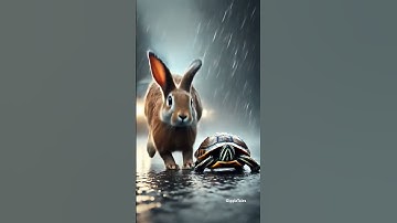 Rabbit saves tortoise #ai #aivideo #new#rabbit #trending