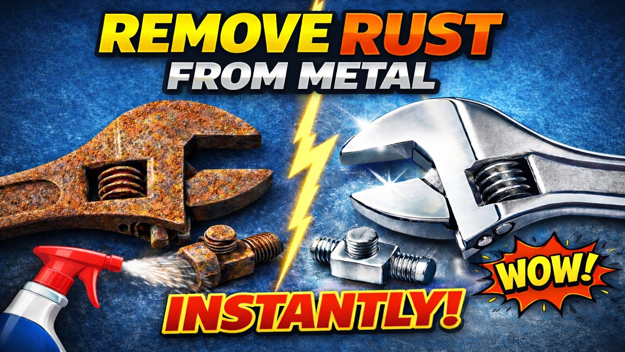 Remove Rust From Metal Instantly With Household Items - YouTube