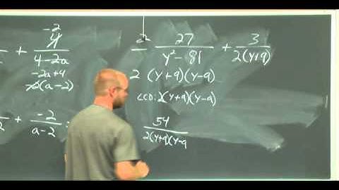 Intermediate Algebra Section 5.2 Adding and Subtracting Rational Expressions (Part 2)