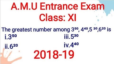 AMU Entrance Exam/ Class 11th  (Science Stream)/Diploma Engg./2018-19/Solution of Maths