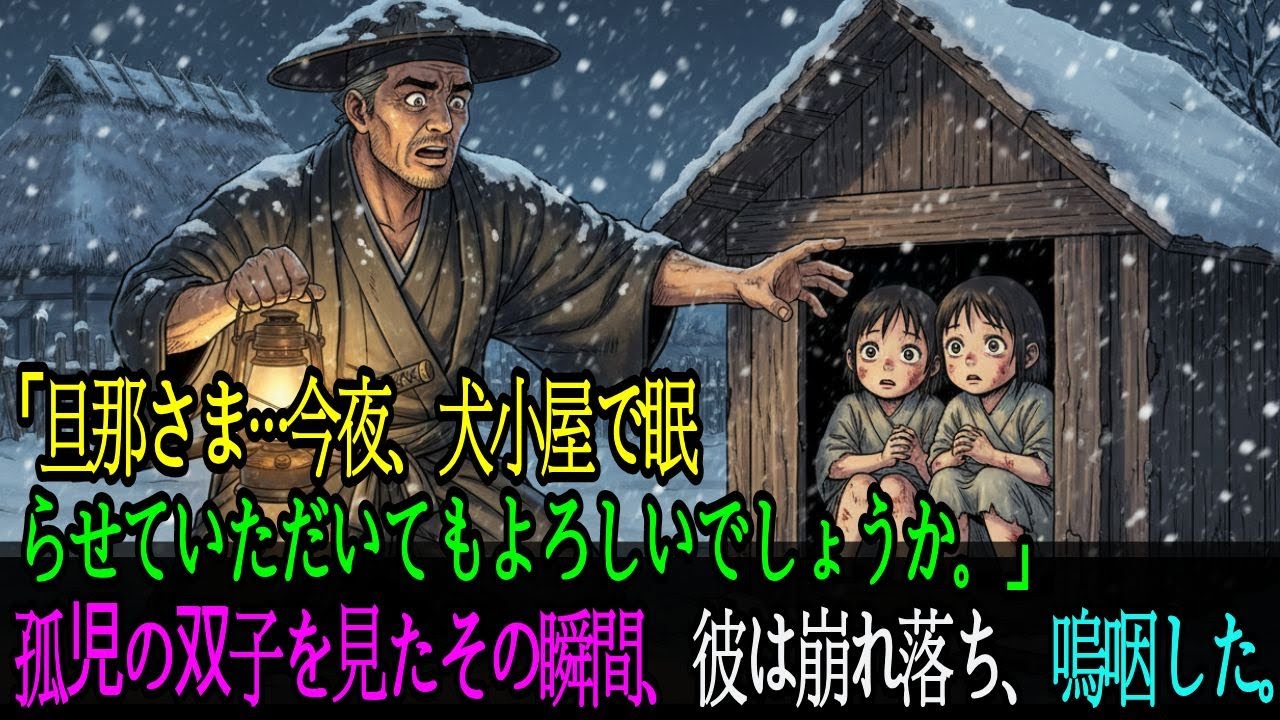 「旦那さま……今夜、犬小屋で眠らせていただいてもよろしいでしょうか。」孤児の双子を見たその瞬間、彼は崩れ落ち、嗚咽した。心語物語｜心に響く感動と人情の昔話