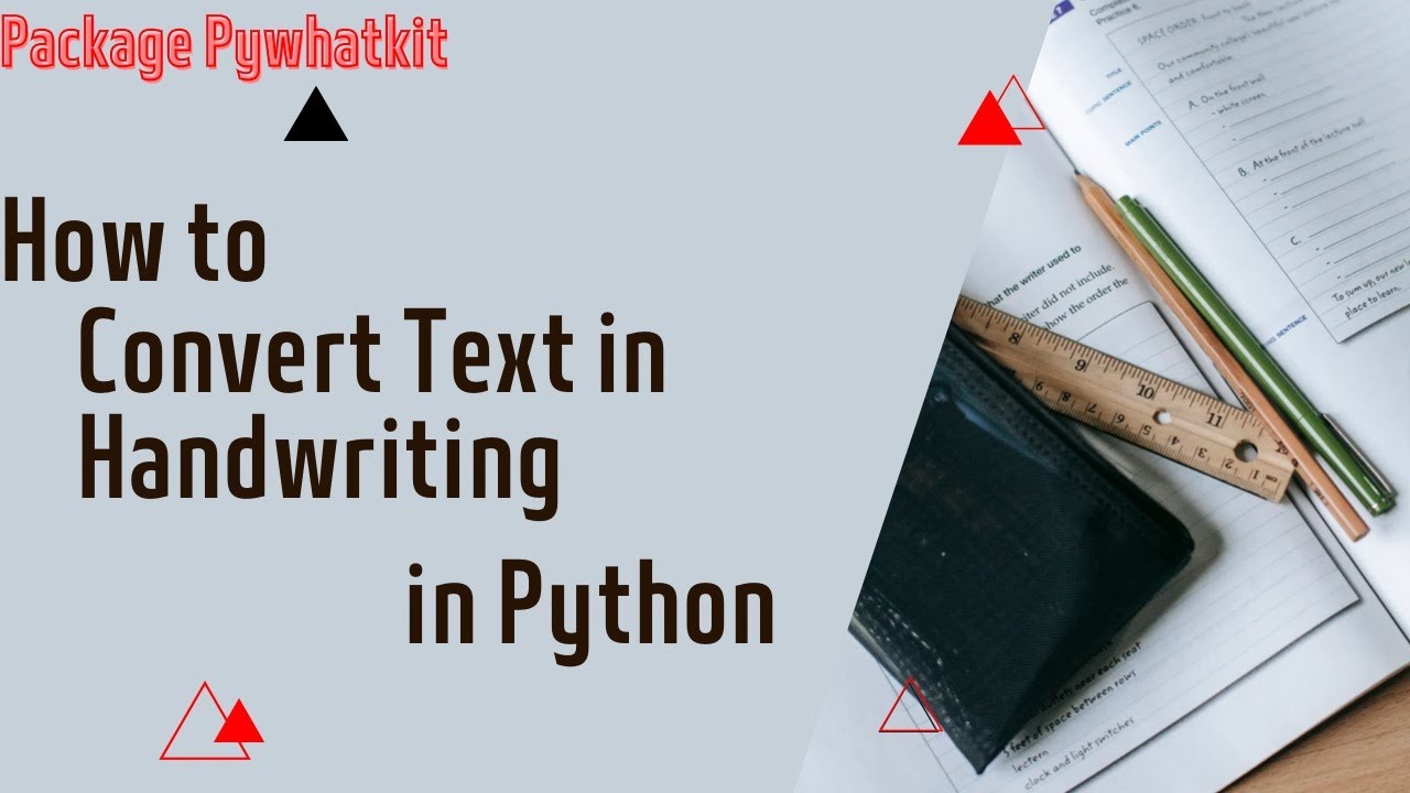How To Convert Text In Handwriting ll Python Turtorial ll Python ...